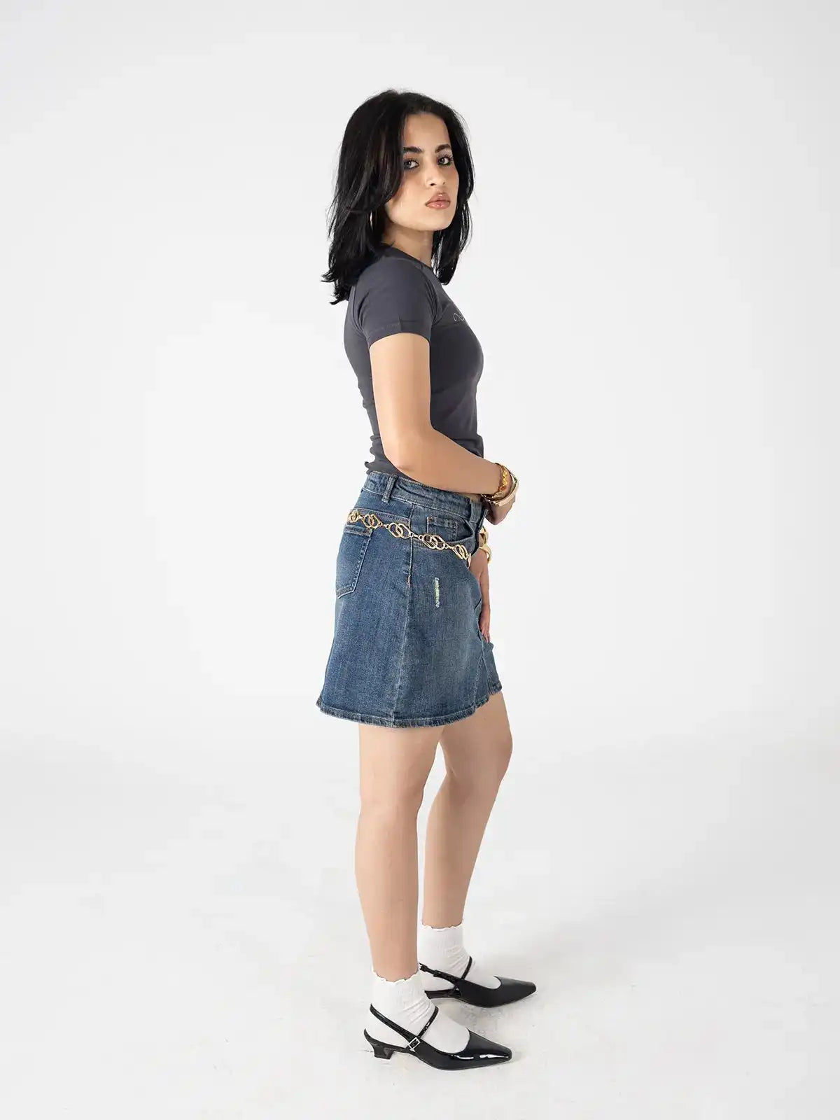 Faya Studio Baby Tee – Charcoal Flame