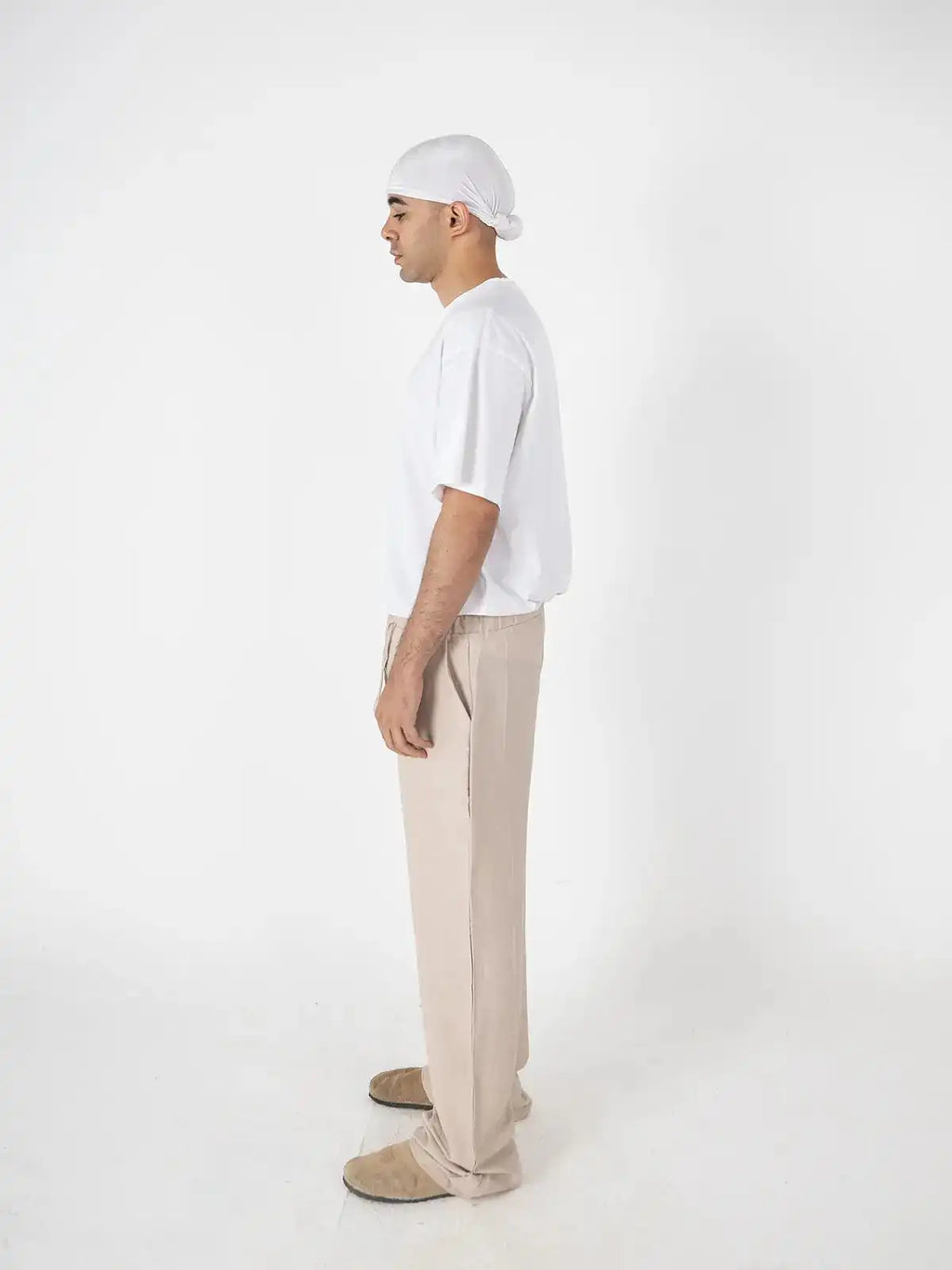Faya Studio Linen Wide-Leg Pants – Sand