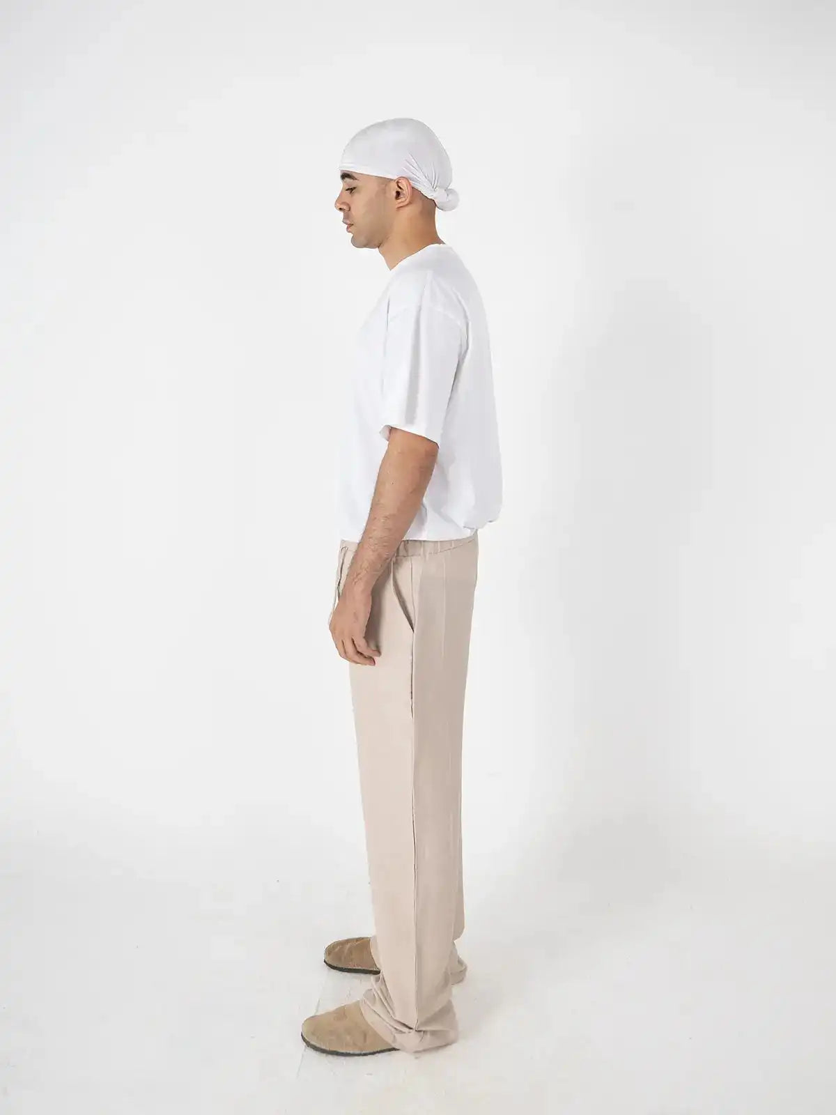 Faya Studio Linen Wide-Leg Pants – Sand