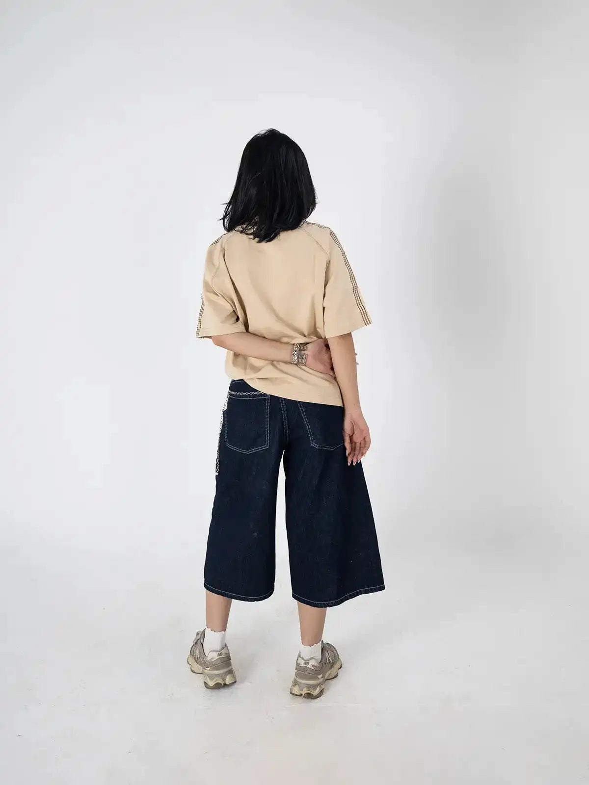 Faya Studio Oversized Logo Tee – Sand Beige