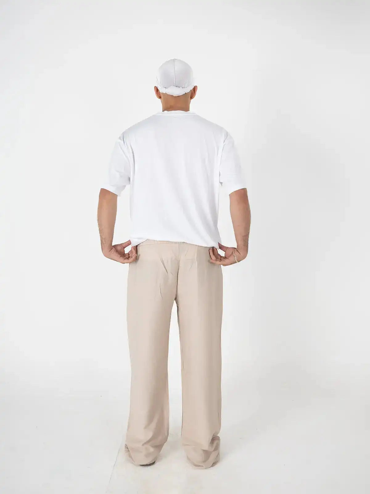 Faya Studio Linen Wide-Leg Pants – Sand