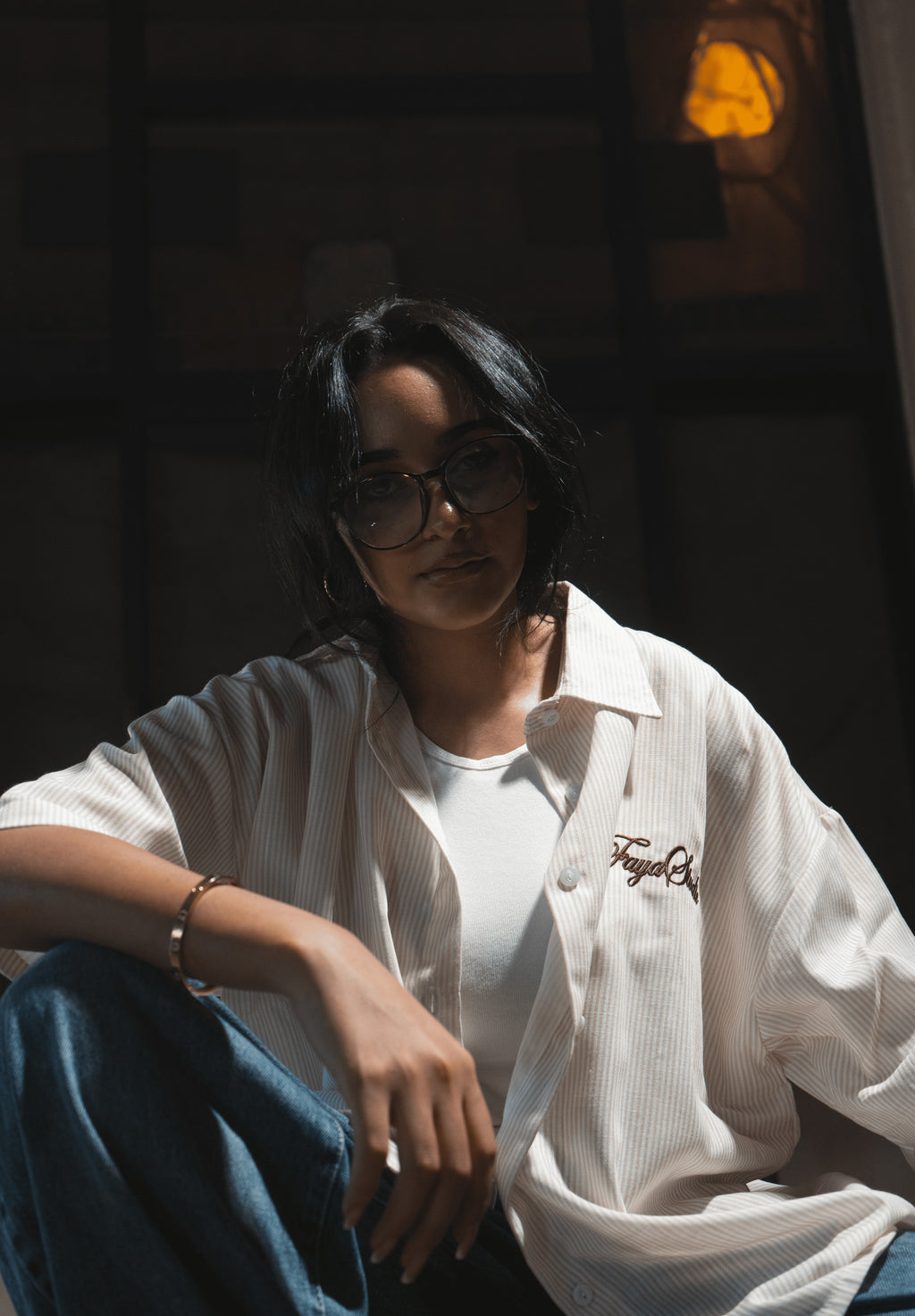 Faya Studio Signature Logo Oversized Shirt