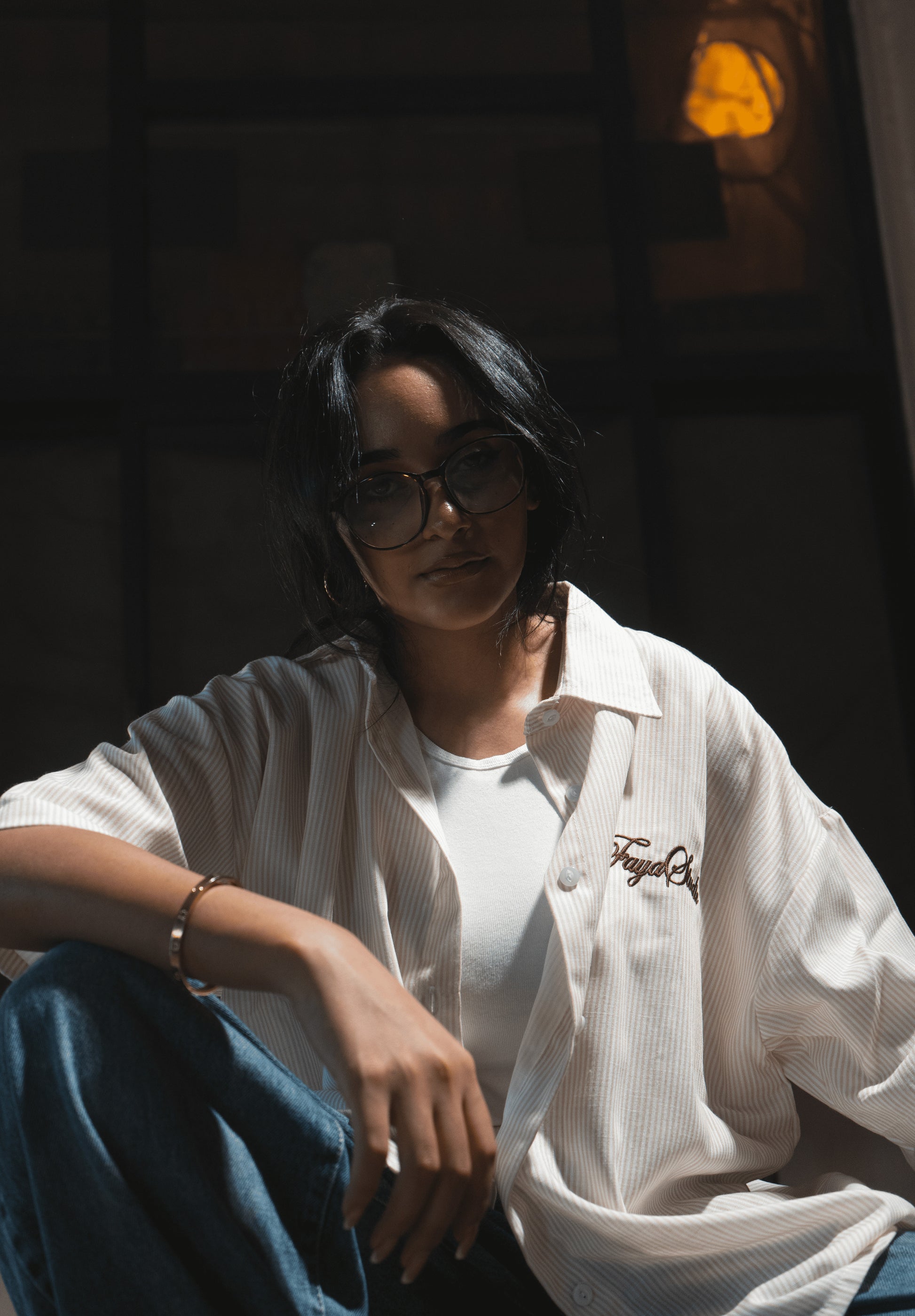 Faya Studio Signature Logo Oversized Shirt