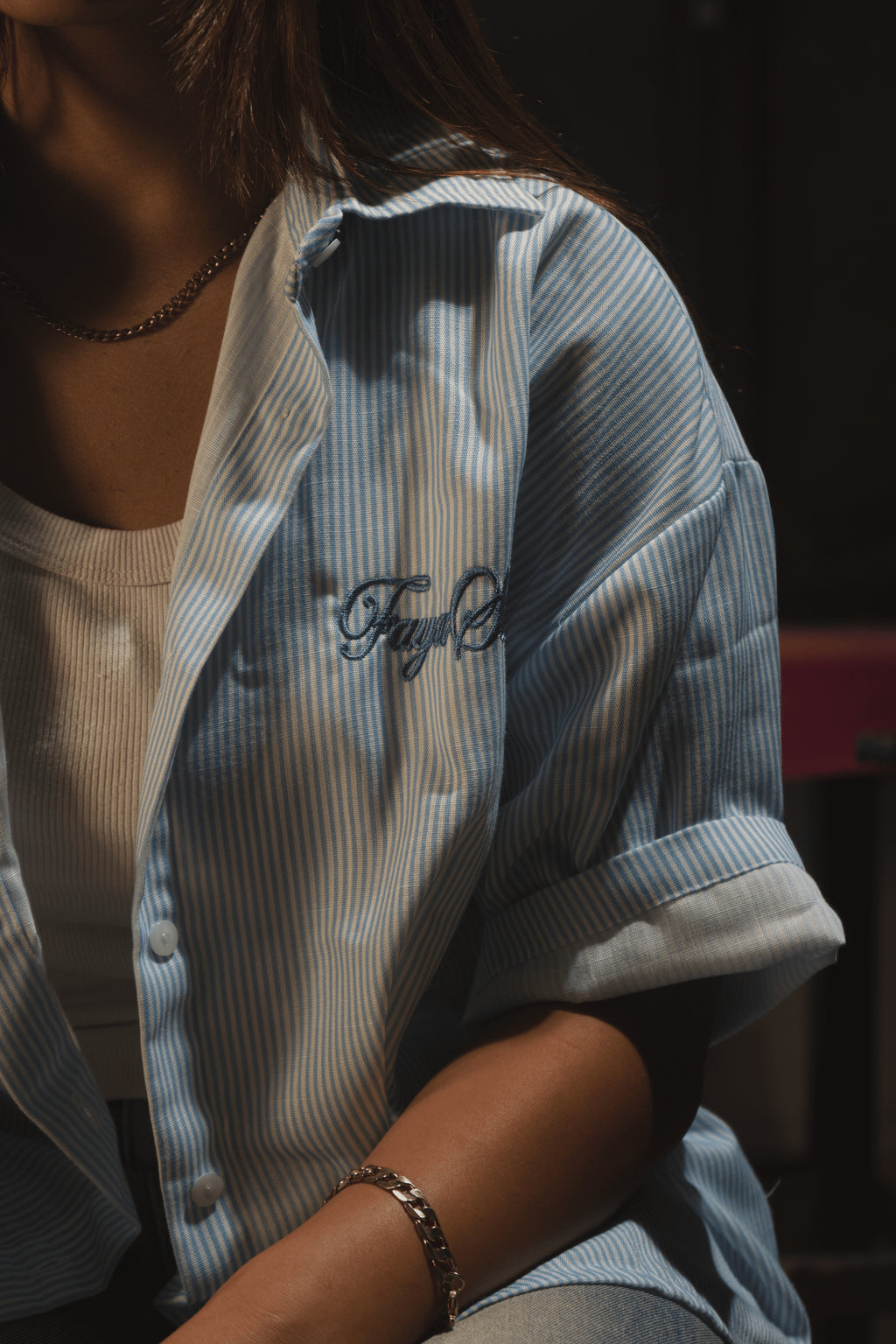Faya Studio Signature Logo Oversized Shirt