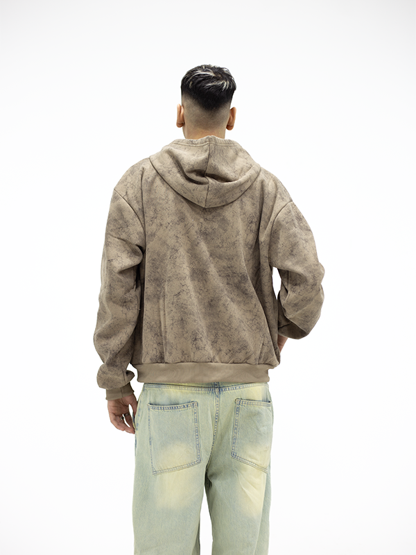 Faya Studio Brown Racing Zipup Hoodie – Vintage Street Energy by Fayastudioeg