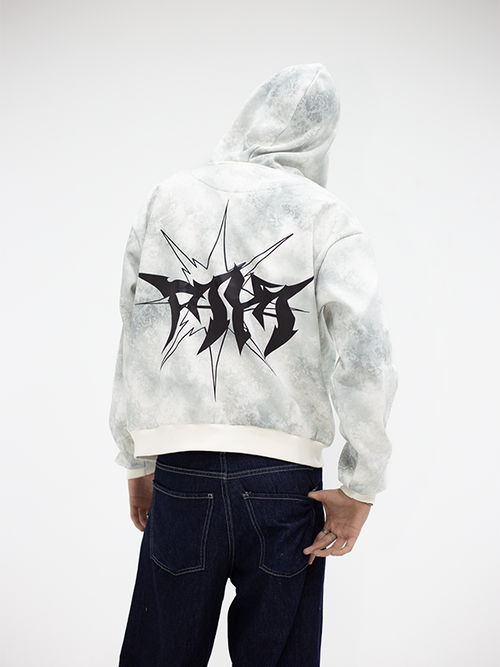 Faya Studio Frosted Grey Zipup Hoodie Jacket – Street Code Energy