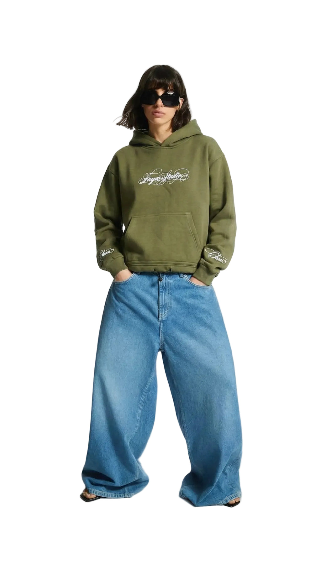 Faya Studio “Born In Chaos” Olive Hoodie – Unisex Streetwear