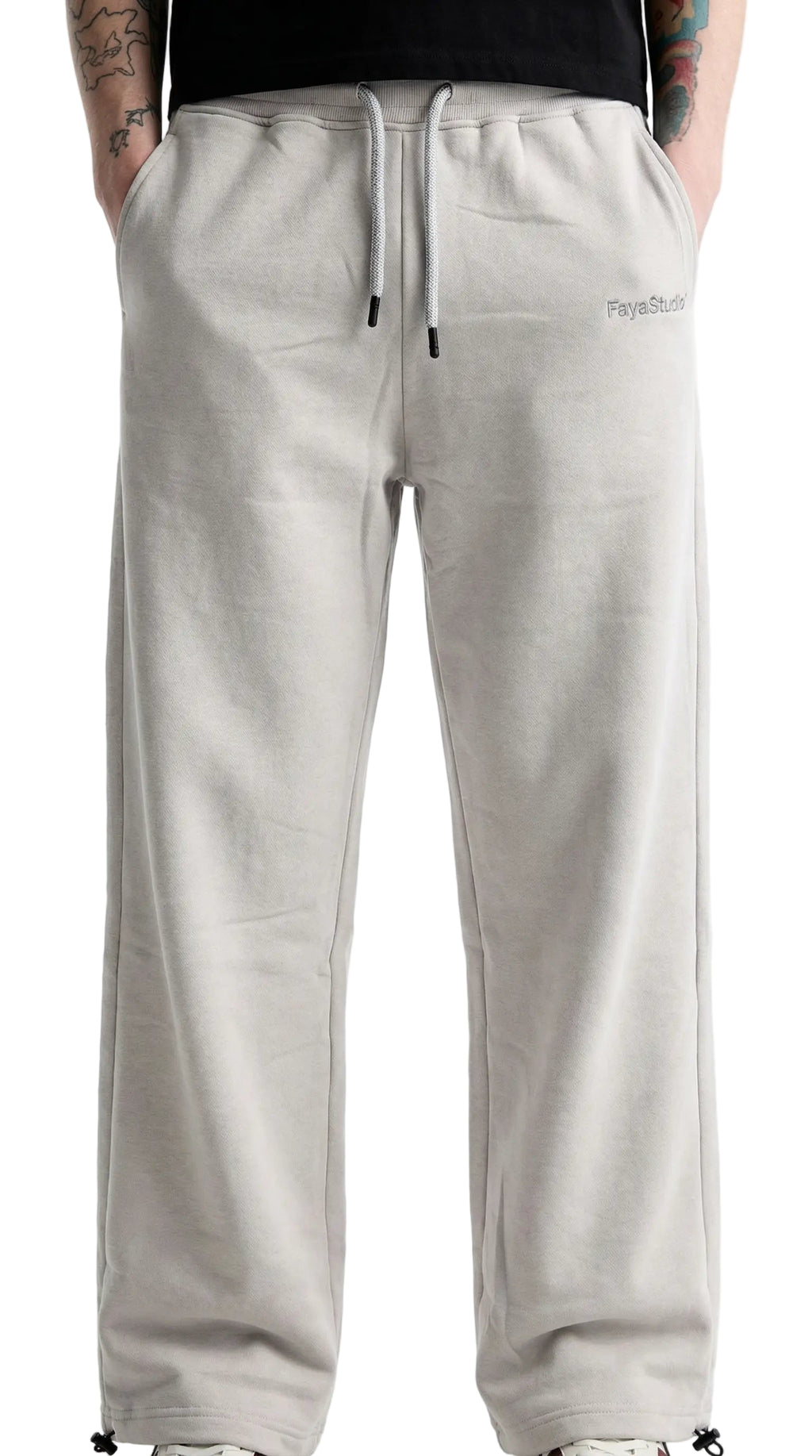 Grey Wide-Leg Sweatpants – Unisex Streetwear Essential by Fayastudioeg