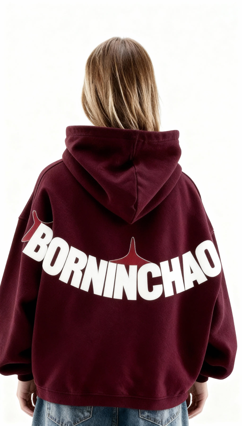 Faya Studio Burgundy Born in Chaos Hoodie – Street Rebellion Redefined