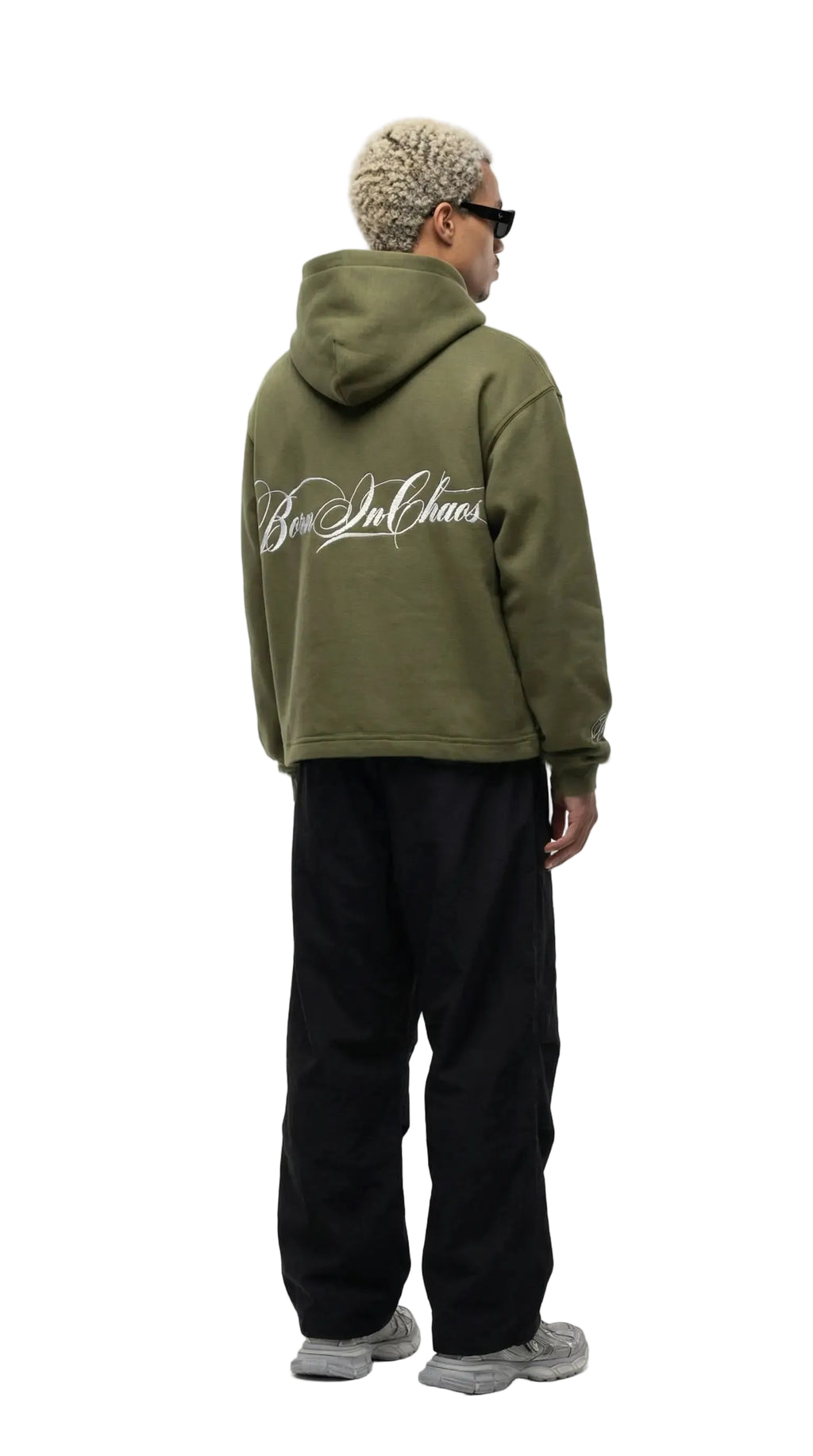 Faya Studio “Born In Chaos” Olive Hoodie – Unisex Streetwear