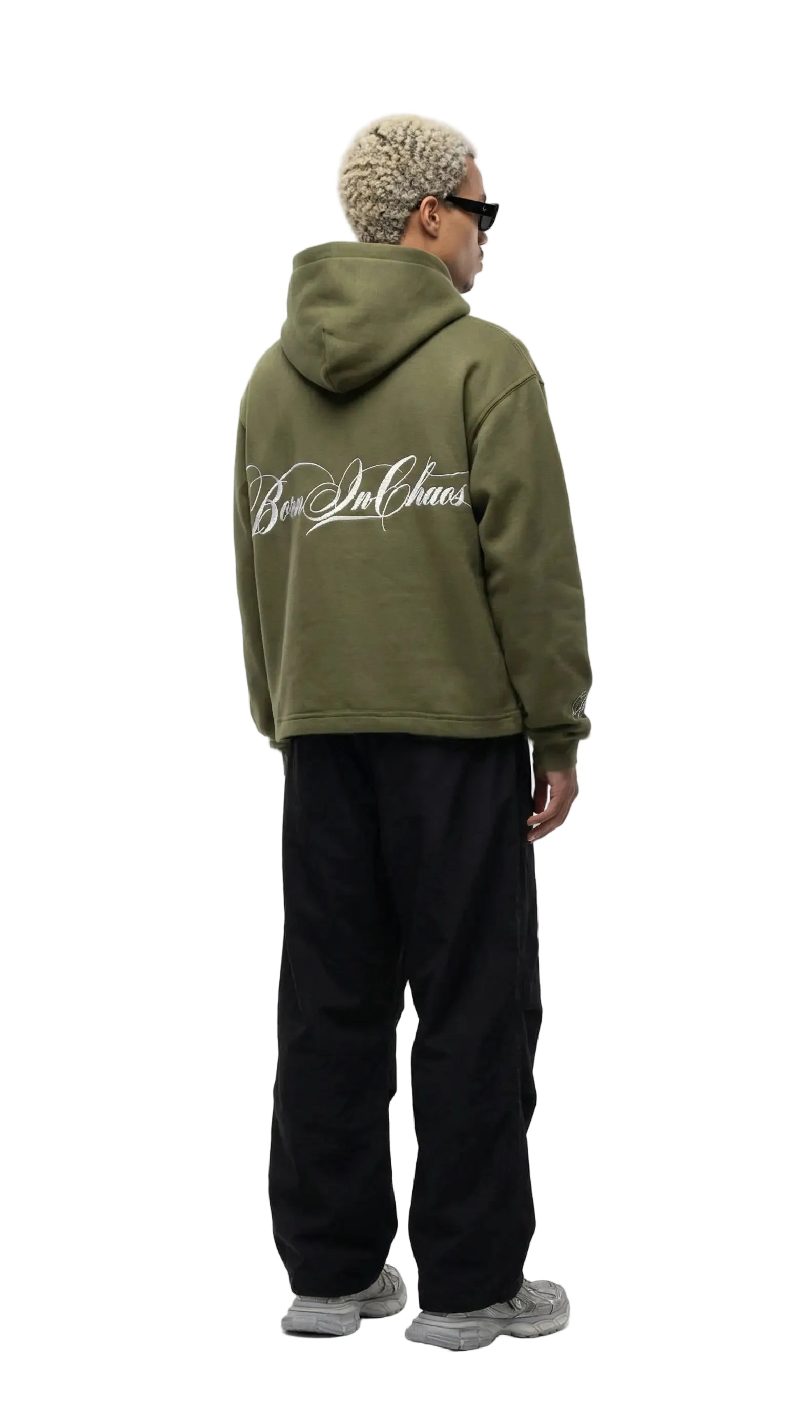 Faya Studio “Born In Chaos” Olive Hoodie – Unisex Streetwear